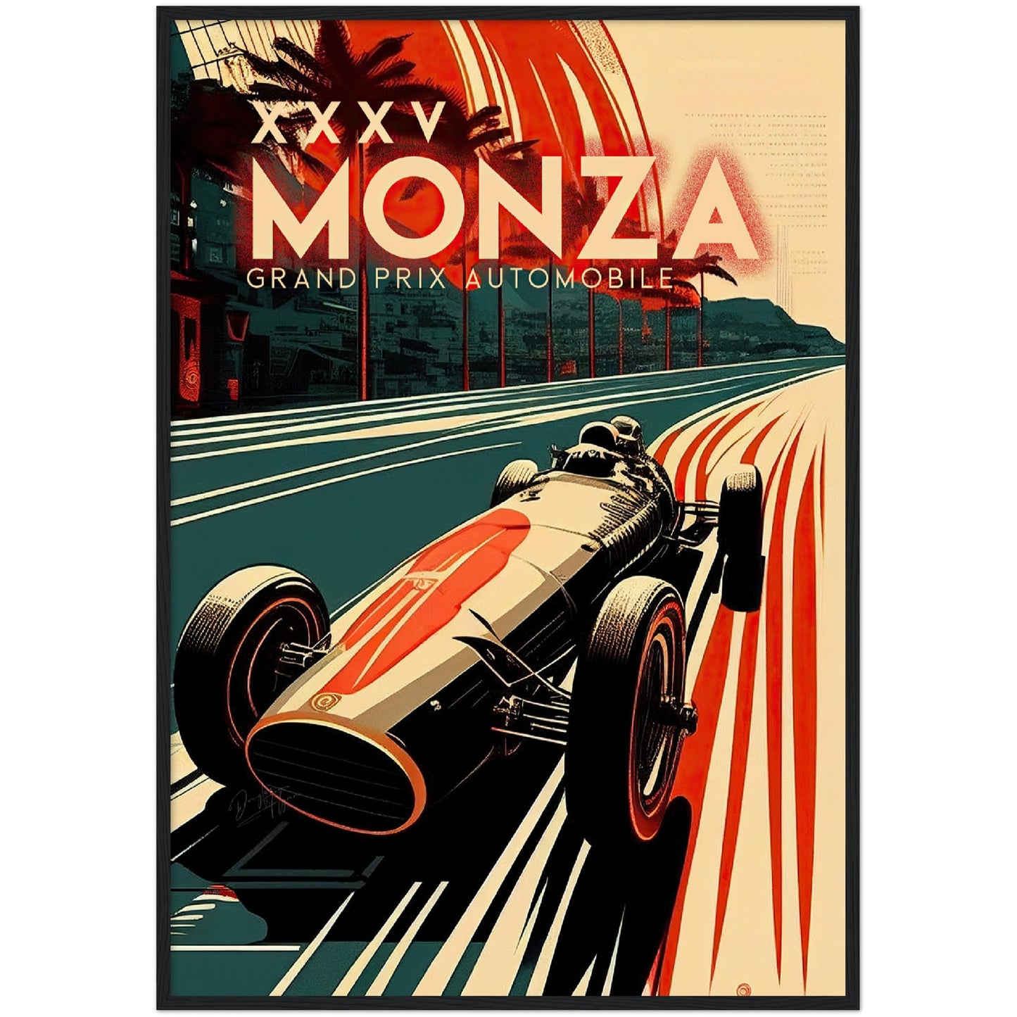 »Famous Four Wheels« retro poster
