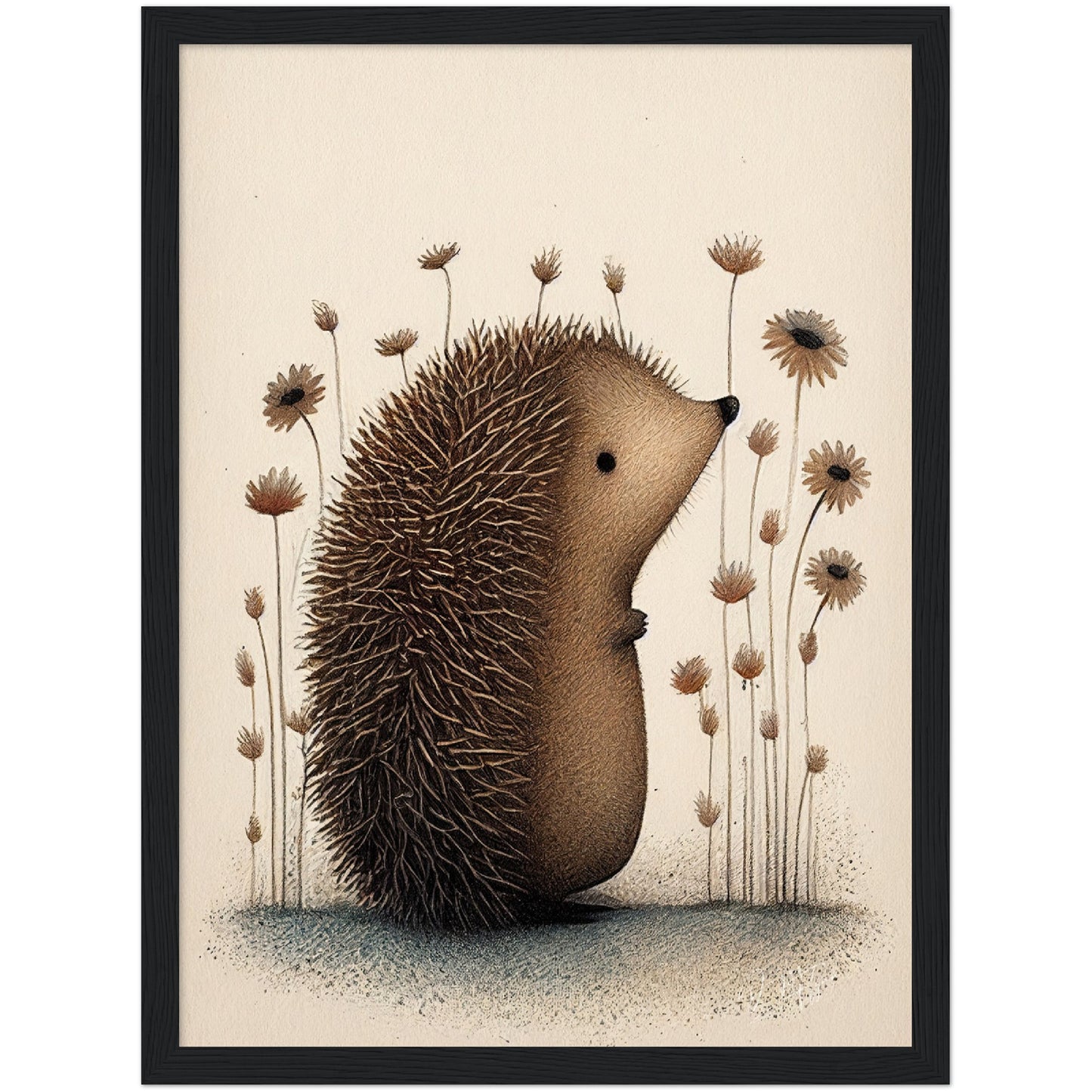 »Hedgehog Snuffle and Zone Out« retro poster