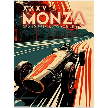 »Famous Four Wheels« retro poster