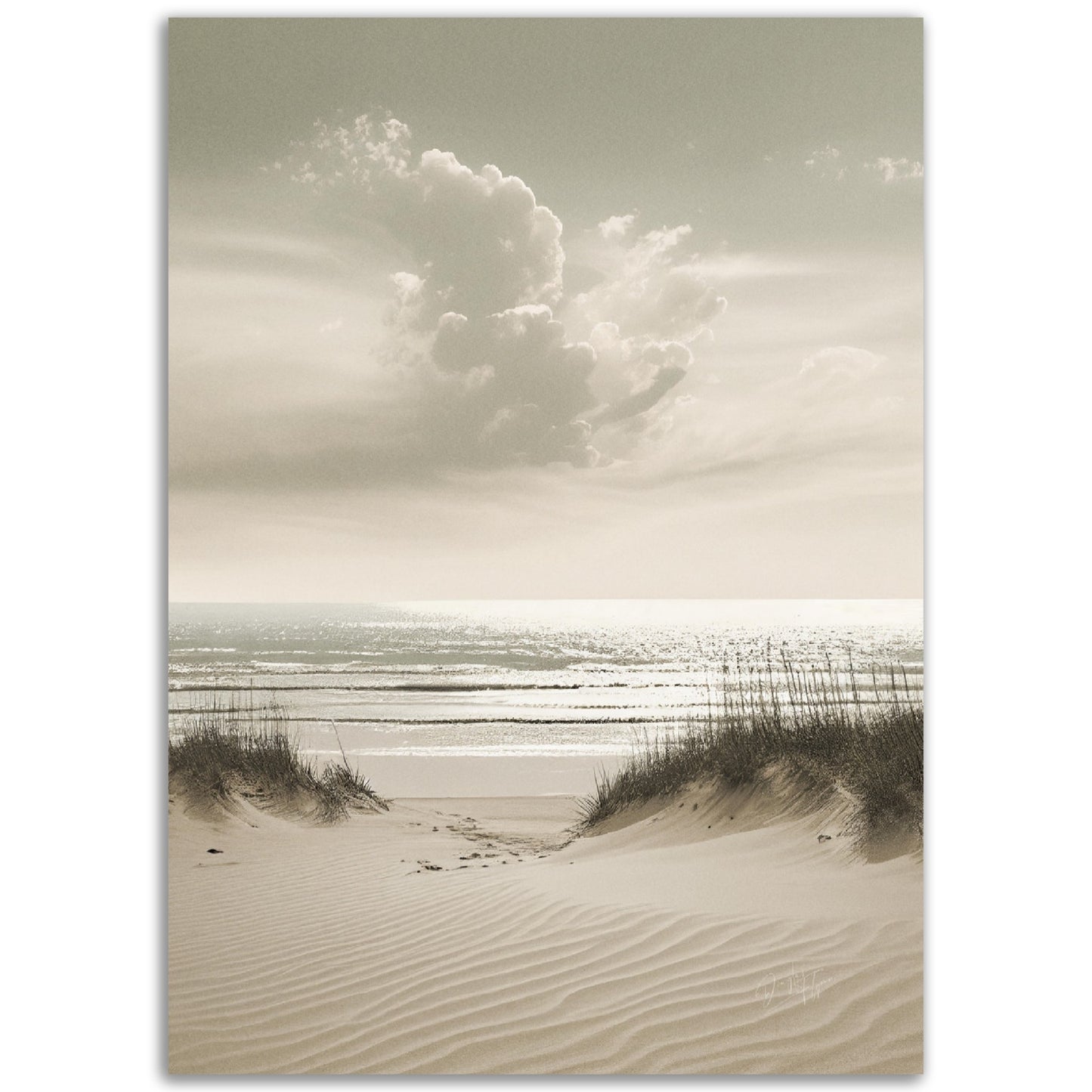 »Sand and Sea« designposter