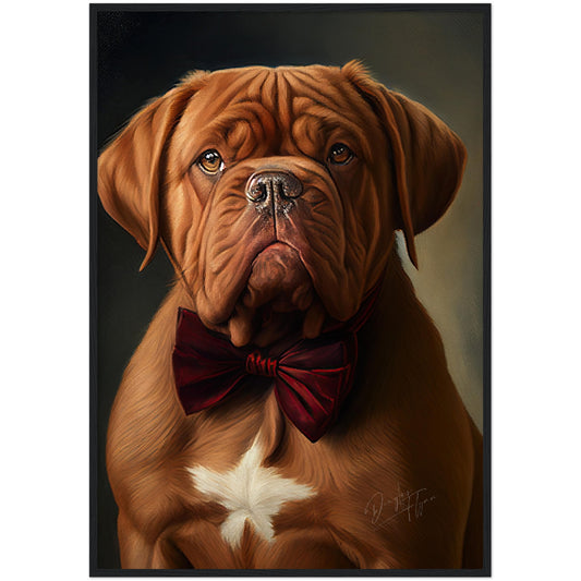 »Dogue de Bordeaux med rosett«