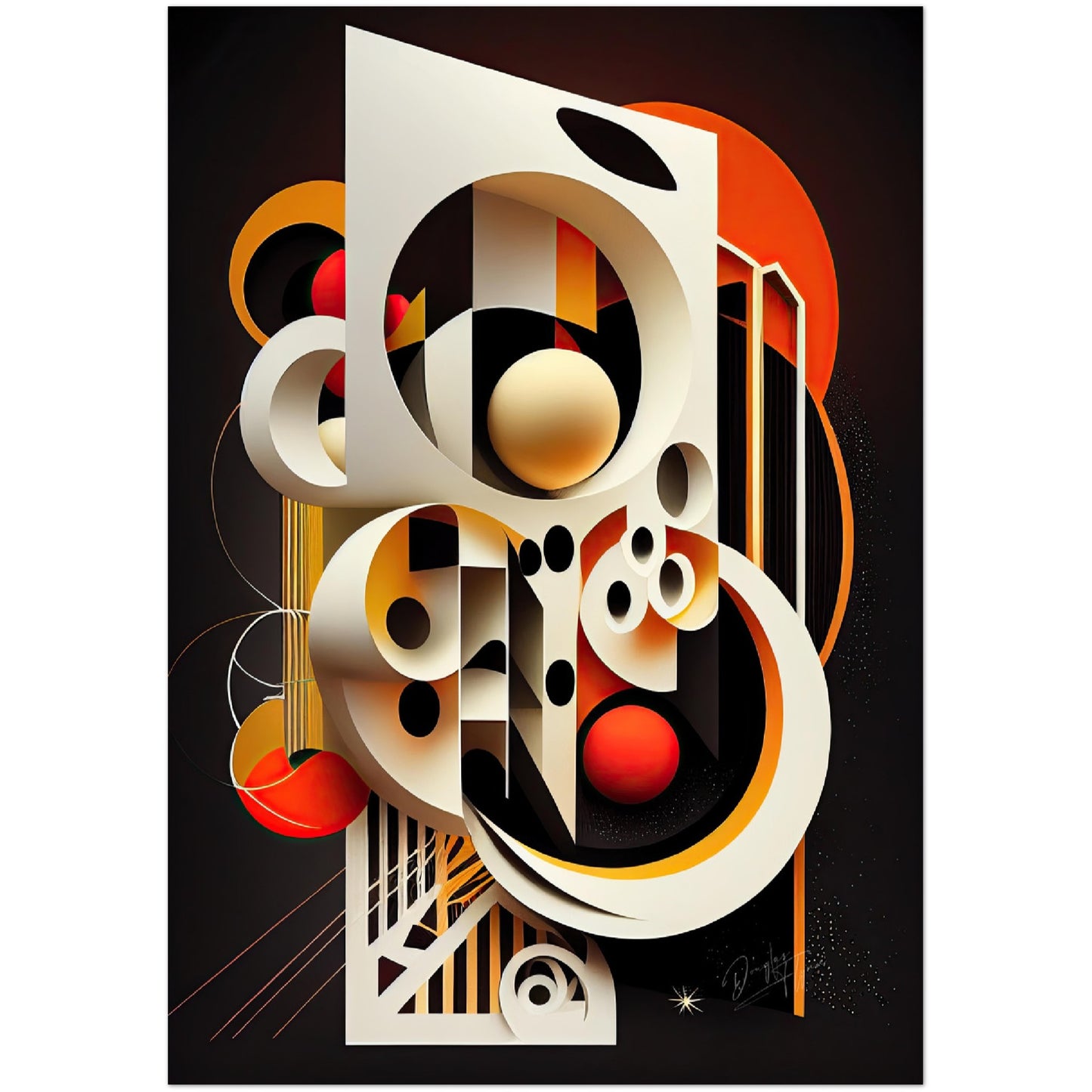 »Lively Linearity« retro poster