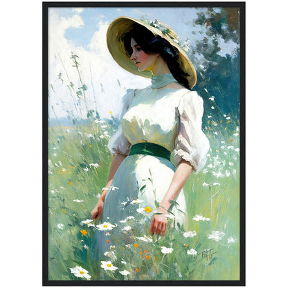 »Ava And Wildflowers« retro poster