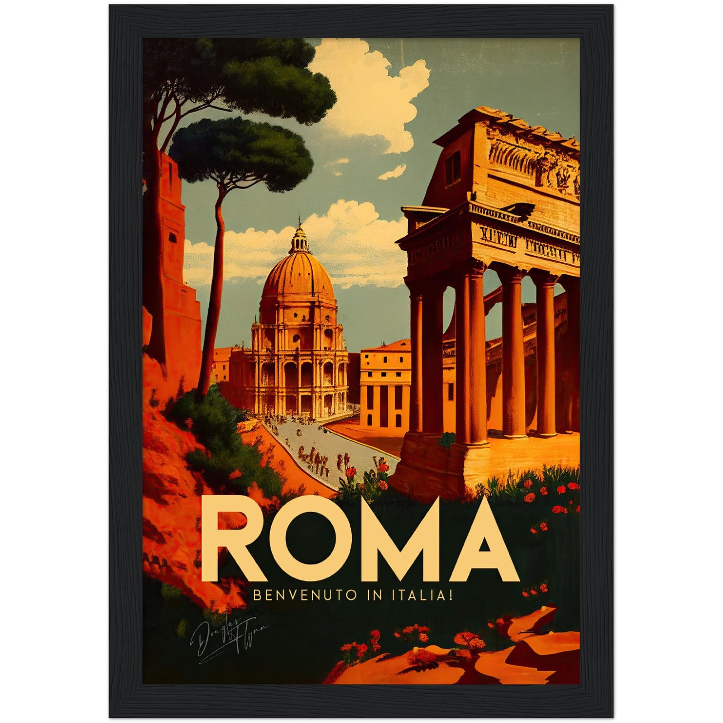 »Rome, travel poster no 2« retro poster