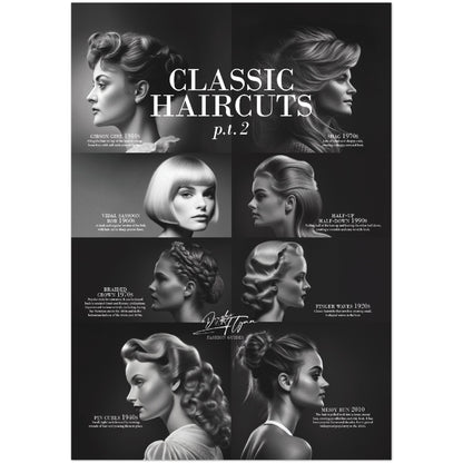 »Classic Haircuts, pt 2« retro poster