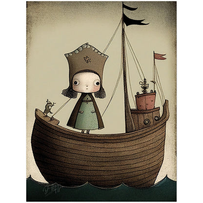 »Grouchy Galleon And The Princess« retro poster