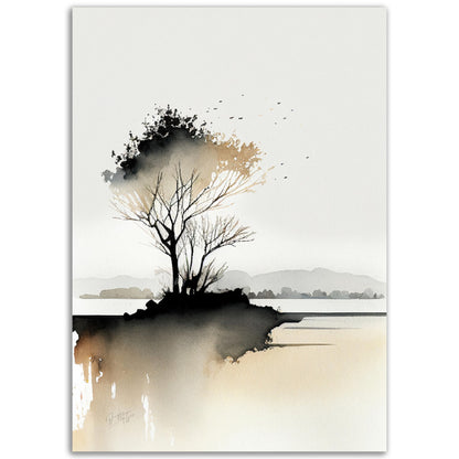 »Passionate Brushstrokes of Nature« retro poster