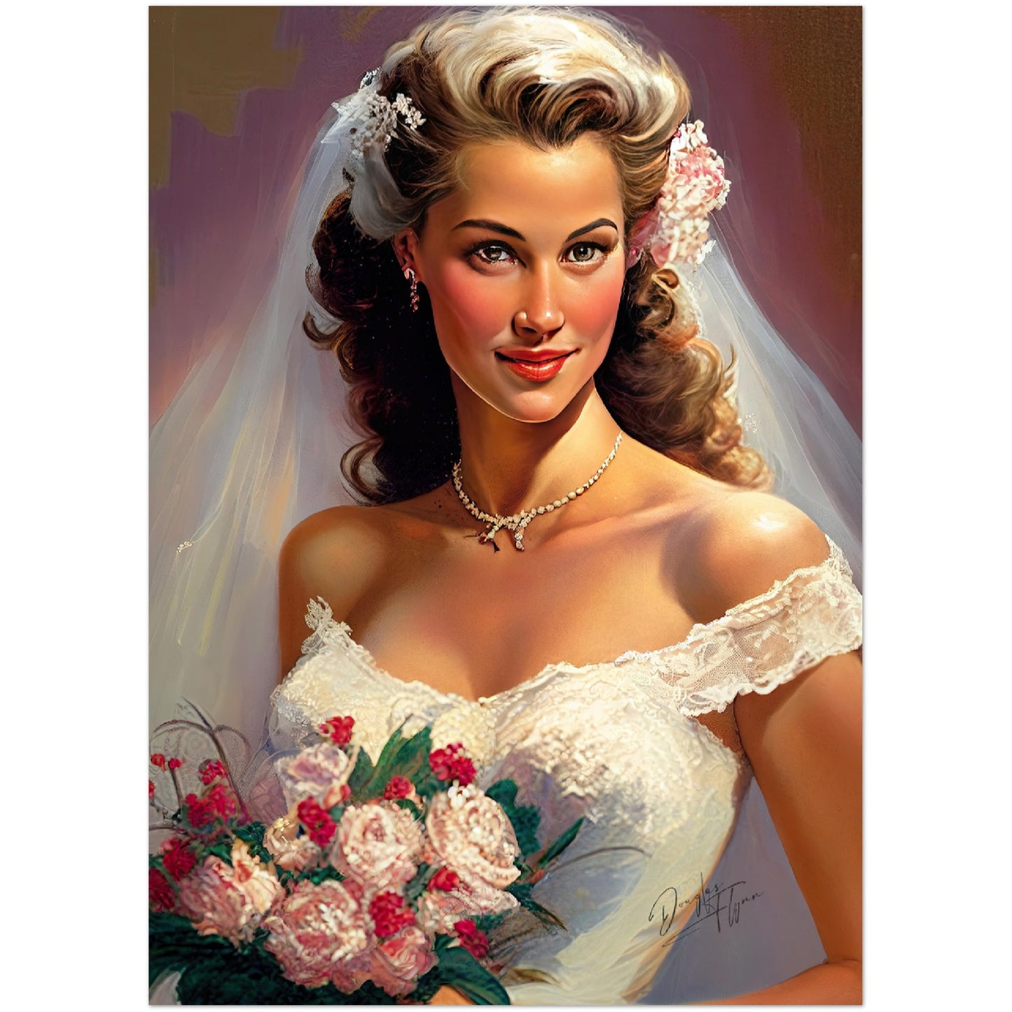 »Vintage Romance for Weddings« retro poster