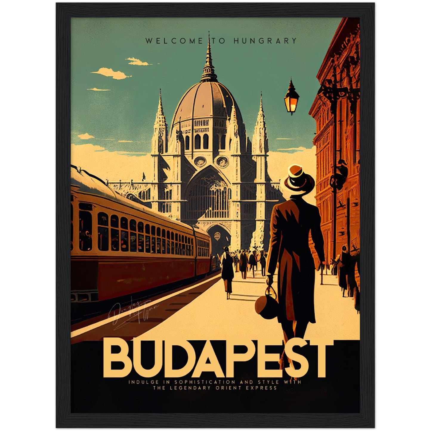 »Budapest, travel poster no 1« retro poster