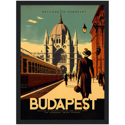 »Budapest, travel poster no 1« retro poster