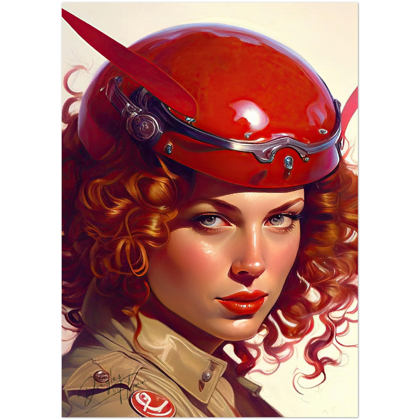 »You got permission to land« retro poster