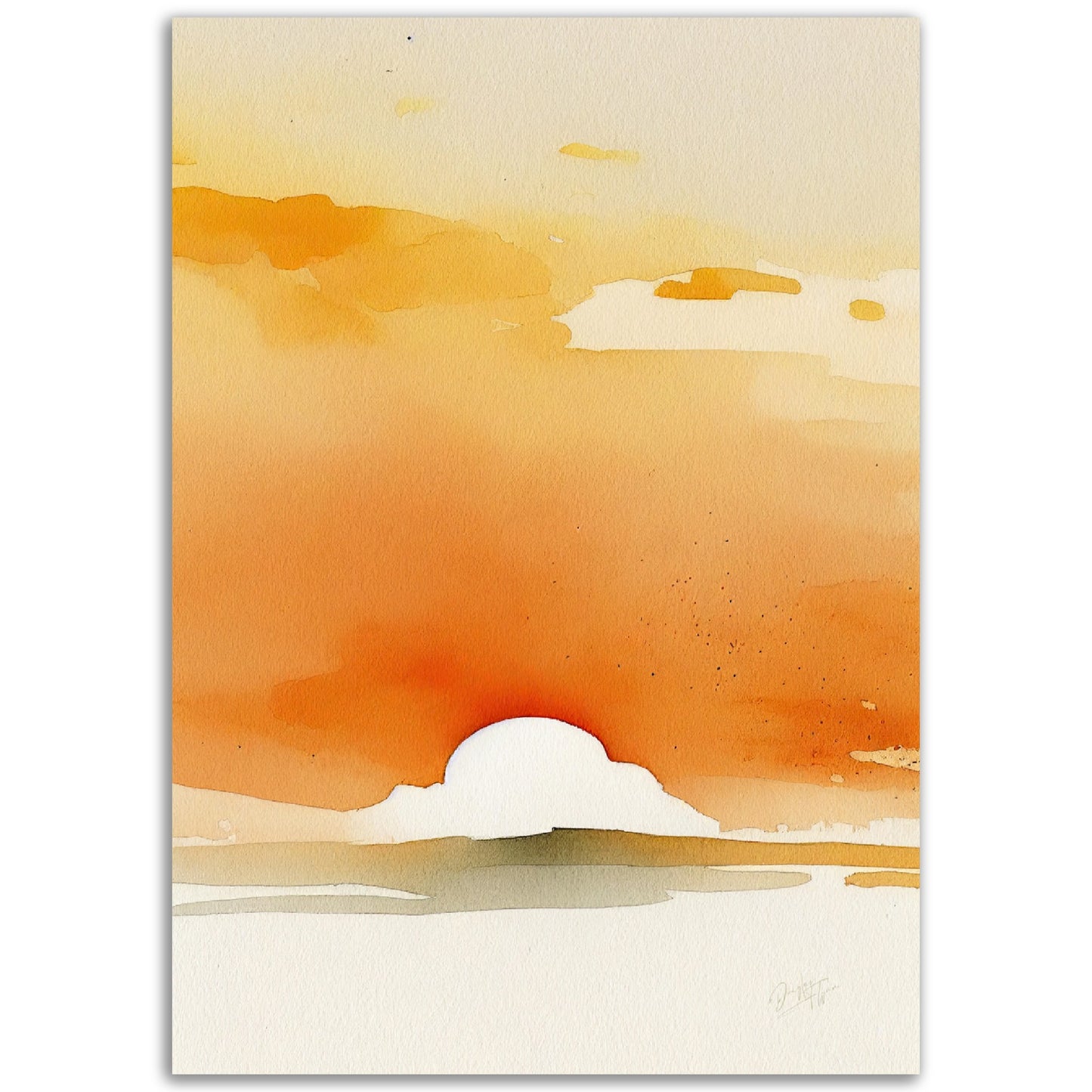 »Sunset Aquarel« retro poster