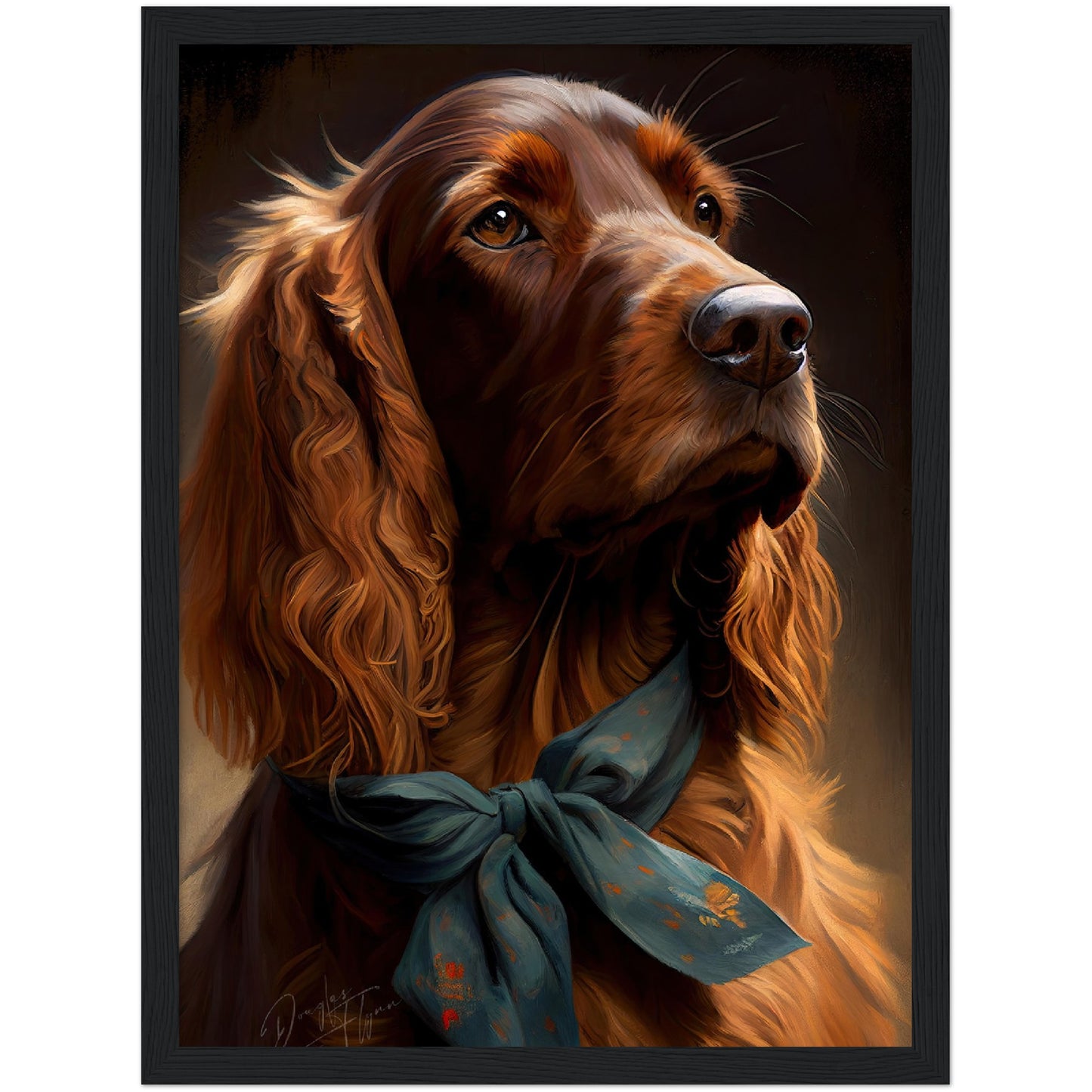 »Irish Setter med rosett«