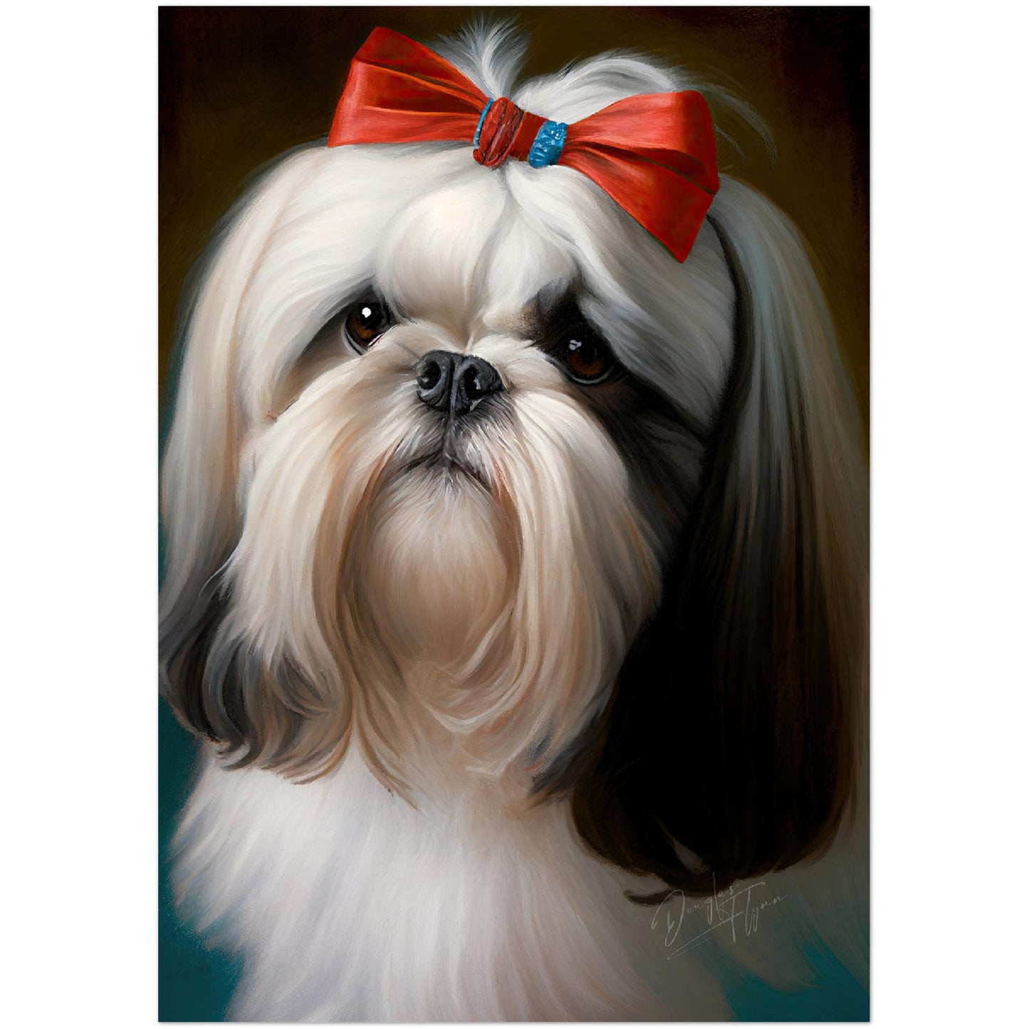 »Shih Tzu med rosett«