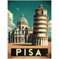 »Pisa, travel poster« retro poster