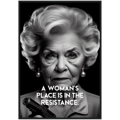 »A Womans Place Is In The Resistance« retro poster