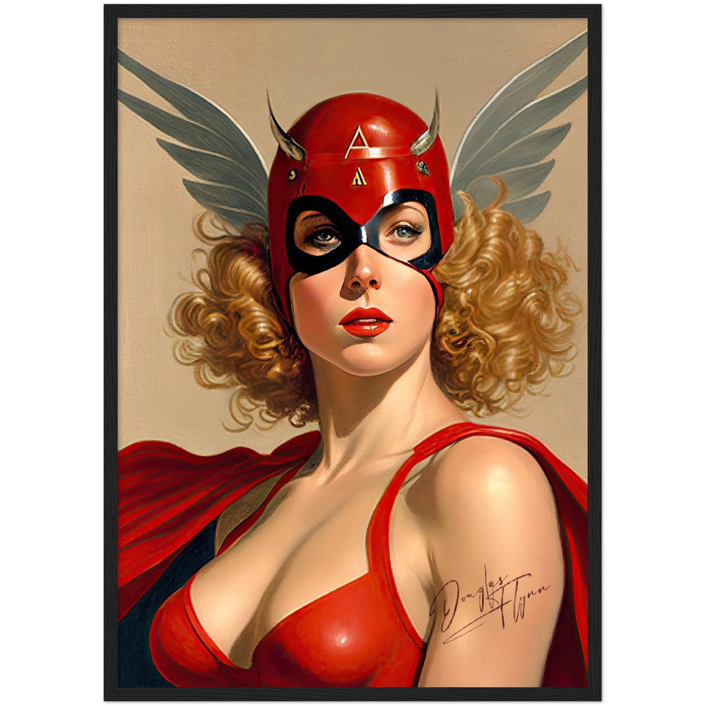 »The Scarlet Skyfighter« retro poster