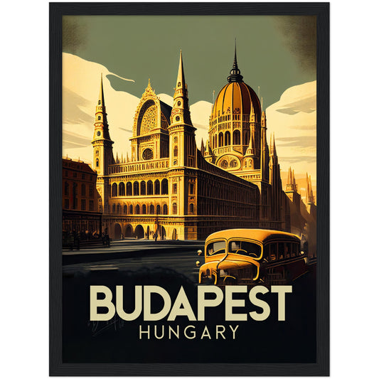 »Budapest, travel poster no 2« retro poster