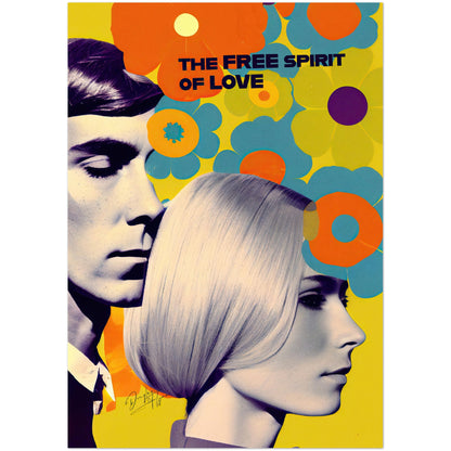 »The Free Spirit of Love«retro poster