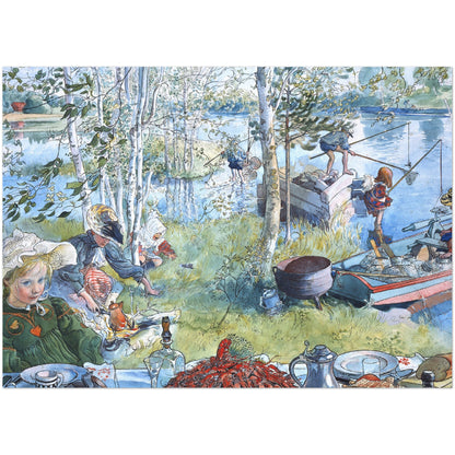 »Kräftfångst« av Carl Larsson