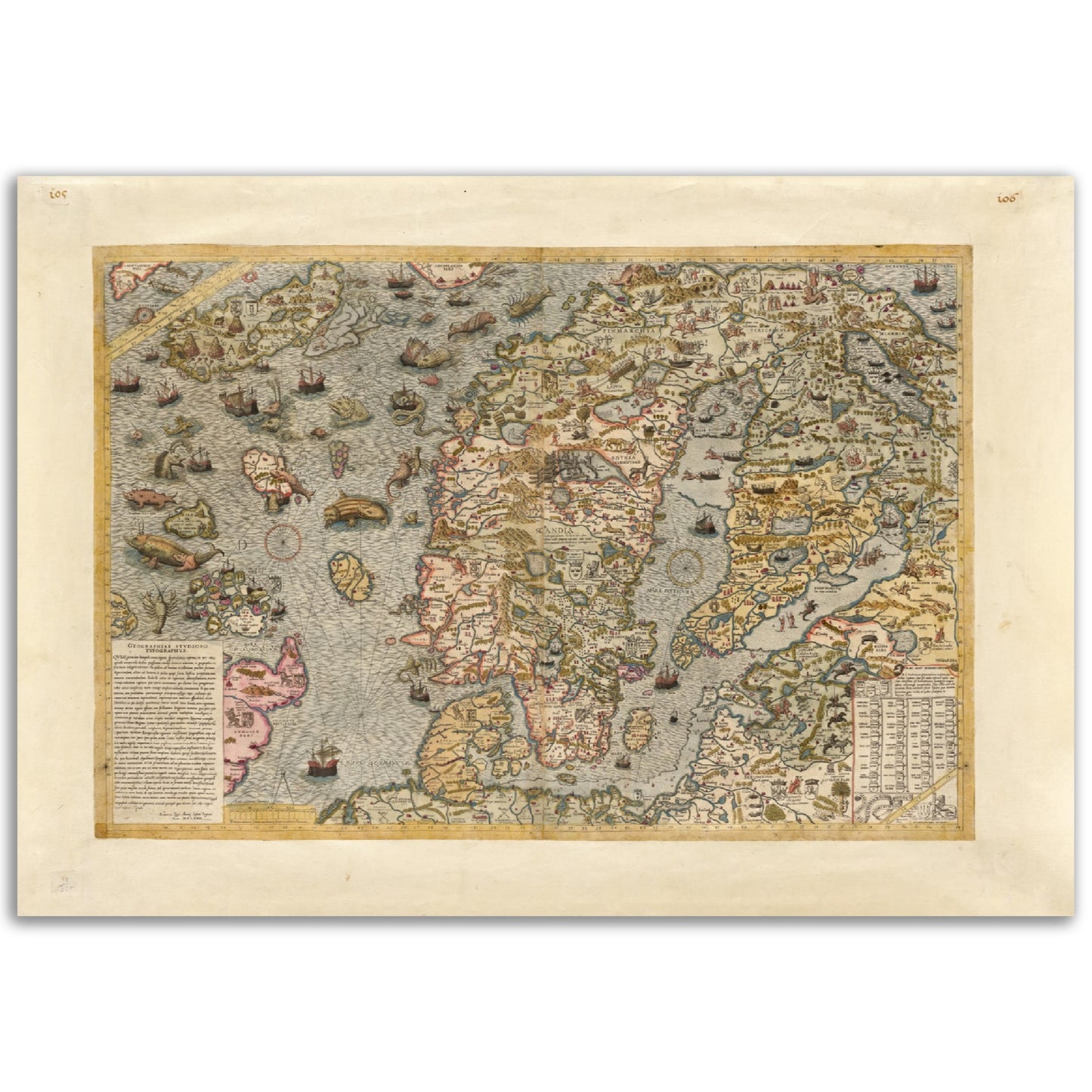 Carta Marina 1539, historisk nordenkarta