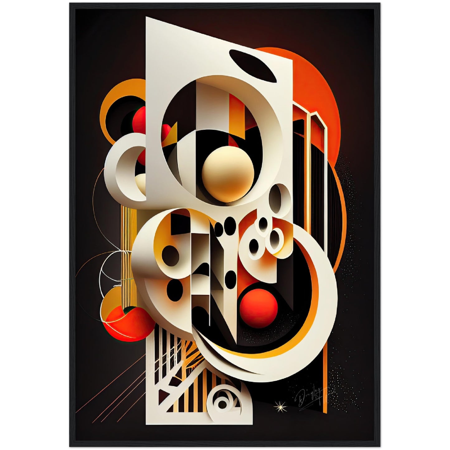 »Lively Linearity« retro poster