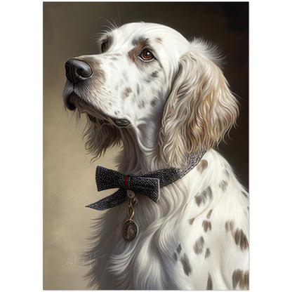 »English Setter med rosett«