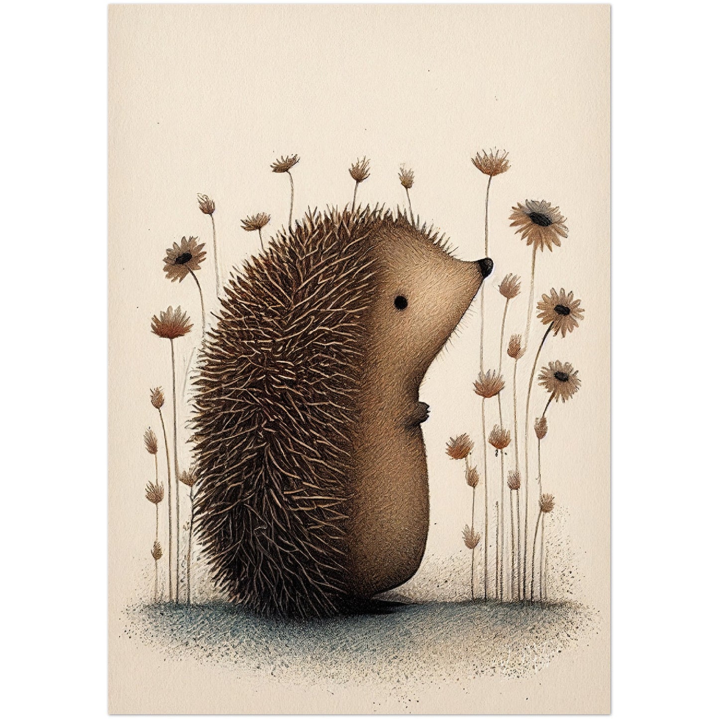 »Hedgehog Snuffle and Zone Out« retro poster