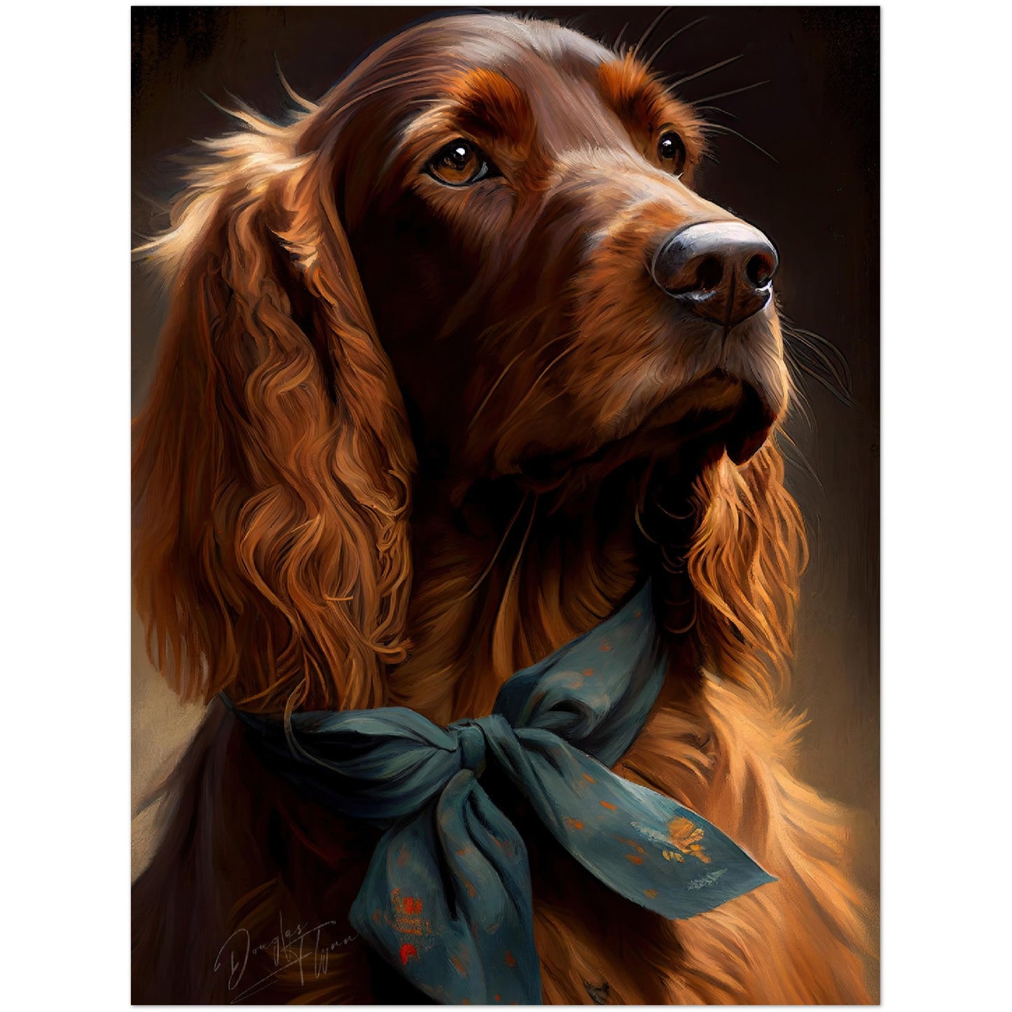 »Irish Setter med rosett«