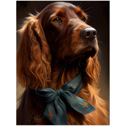 »Irish Setter med rosett«