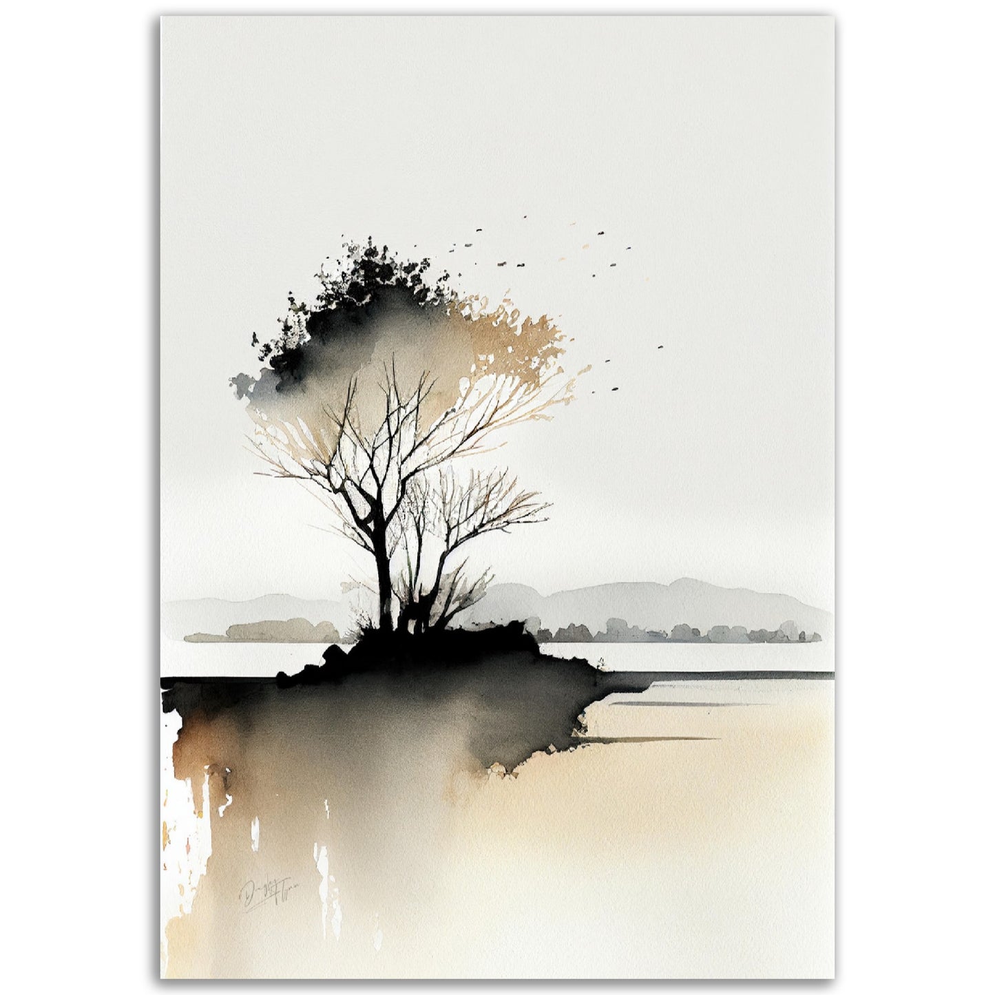»Passionate Brushstrokes of Nature« retro poster