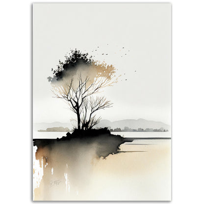 »Passionate Brushstrokes of Nature« retro poster