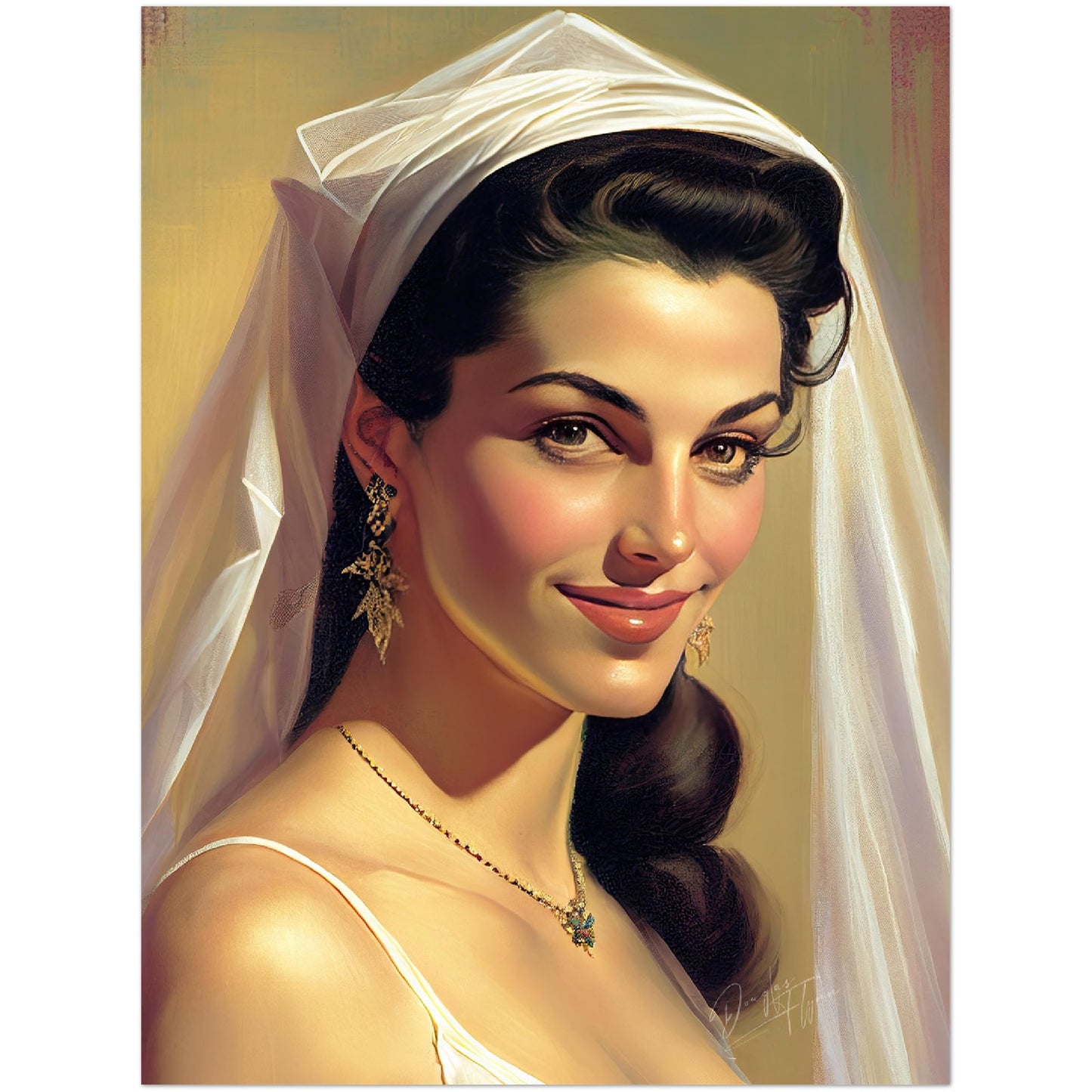 »Bridal Beauty and Style« retro poster