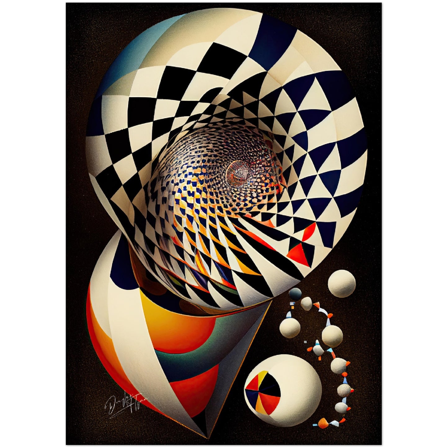 »Chromatic Compositions« retro poster