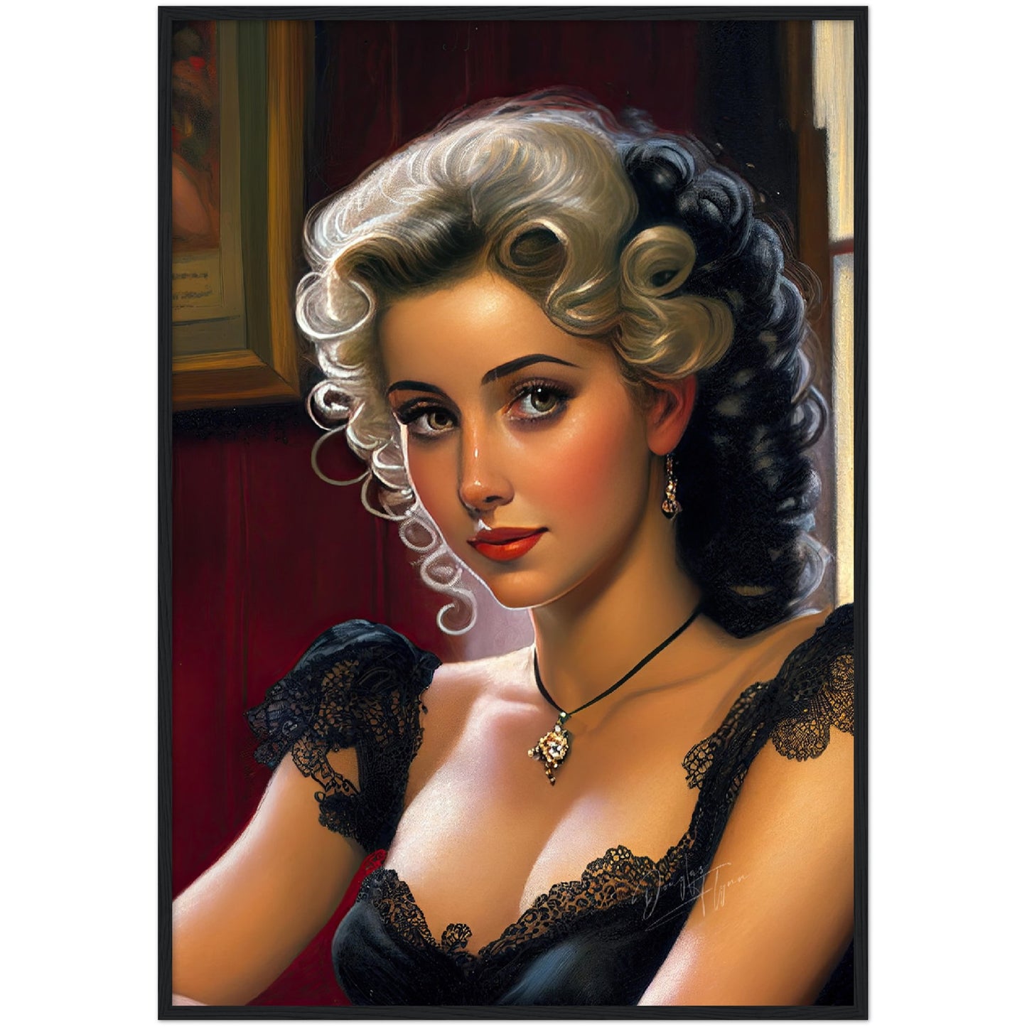 »Sapphire Serenade« retro poster