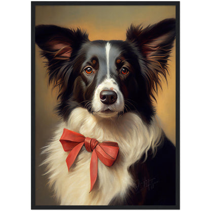 »Border Collie med rosett«