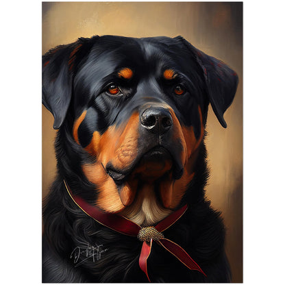 »Rottweiler med rosett«