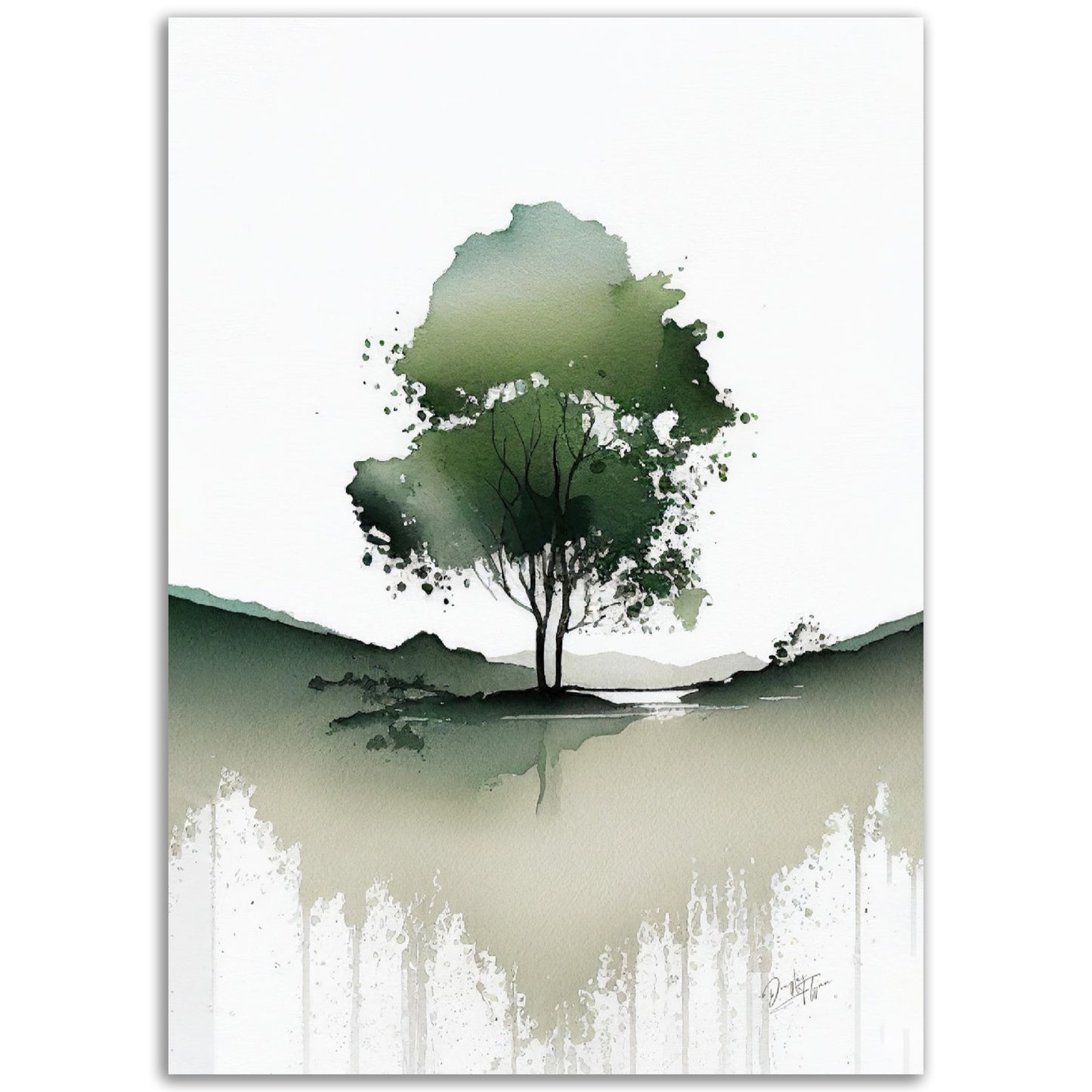 »My Green Trees« retro poster