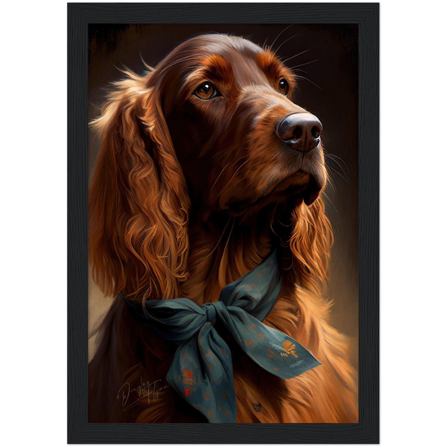 »Irish Setter med rosett«