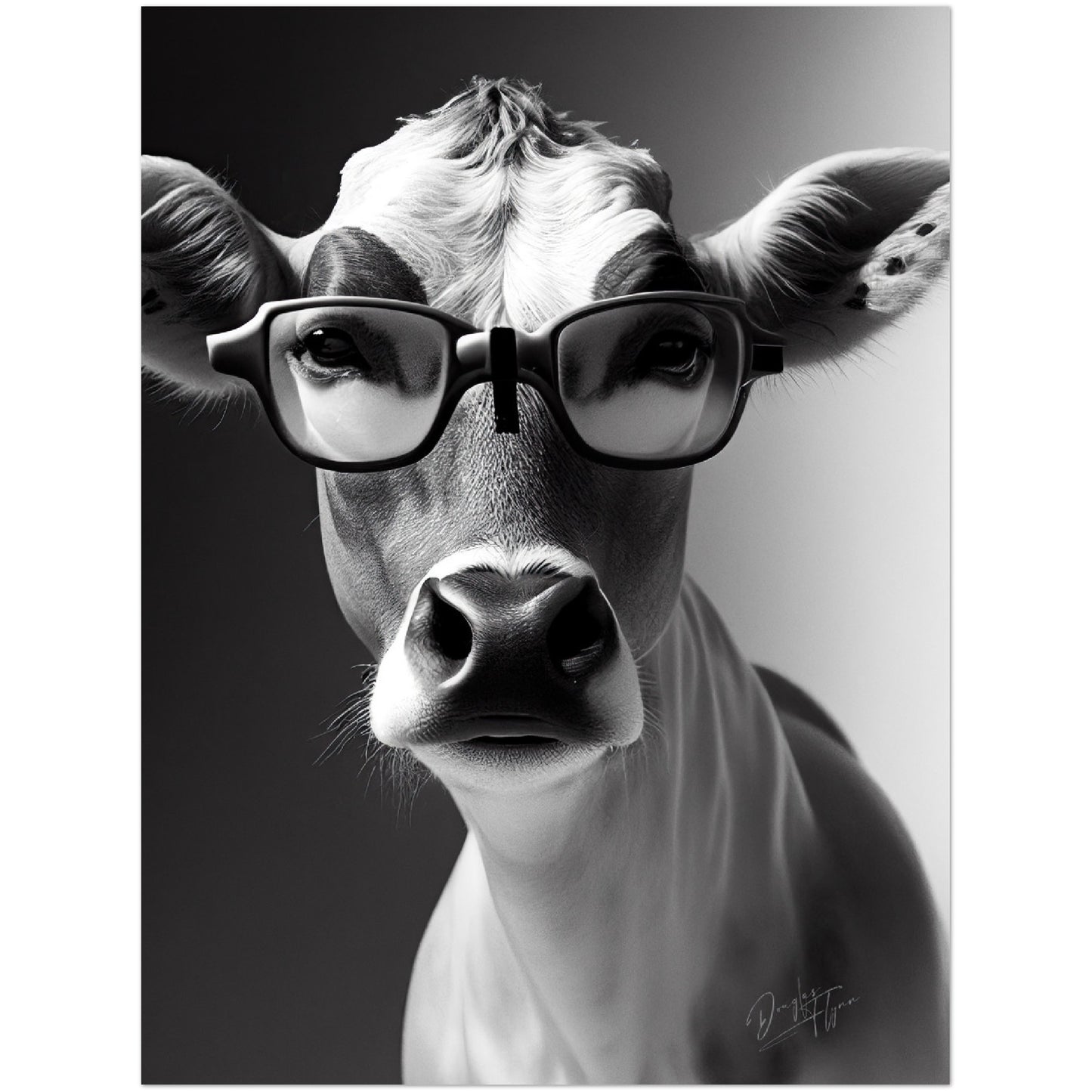 »Brainy Baby Cow« retro poster