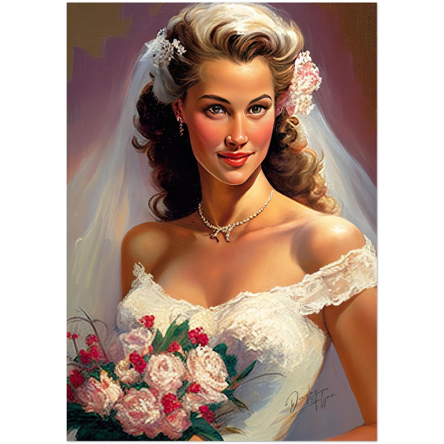 »Vintage Romance for Weddings« retro poster