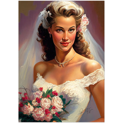 »Vintage Romance for Weddings« retro poster