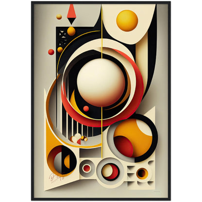 »Vibrant Forms in Motion« retro poster