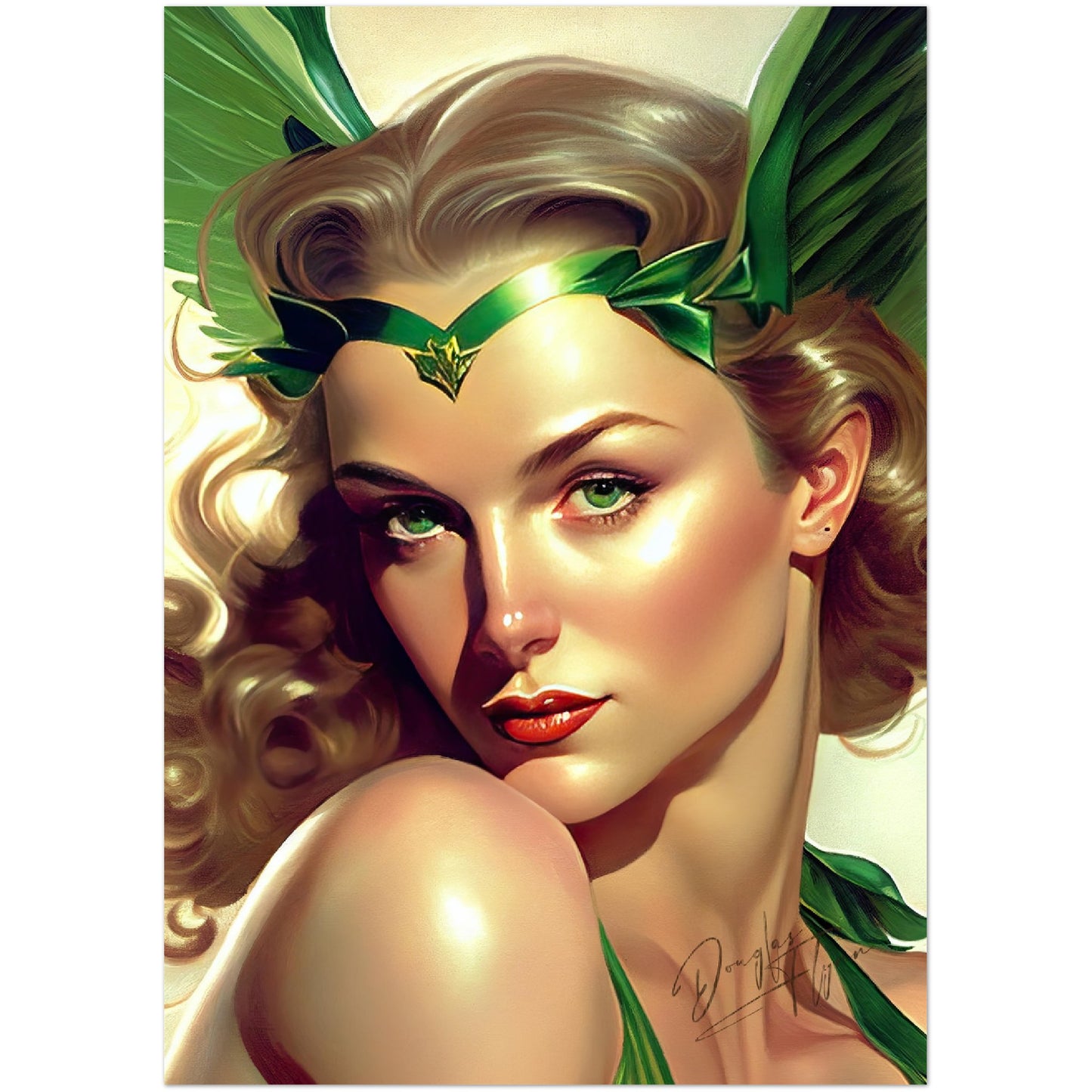 »The Emerald Enforcer« retro poster