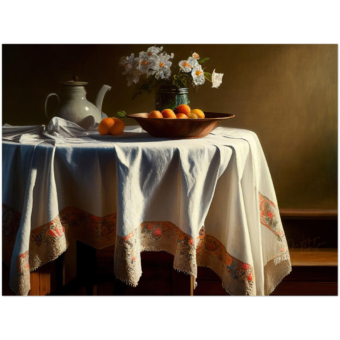»Romantic meal together« retro poster
