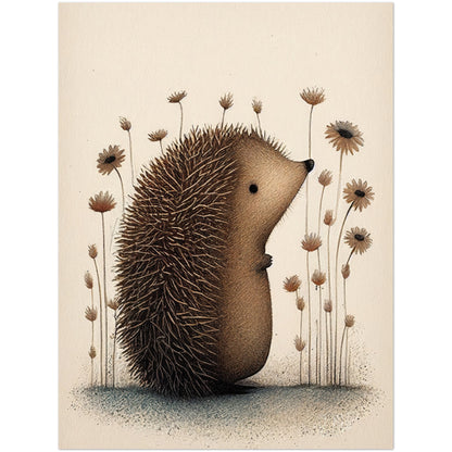 »Hedgehog Snuffle and Zone Out« retro poster