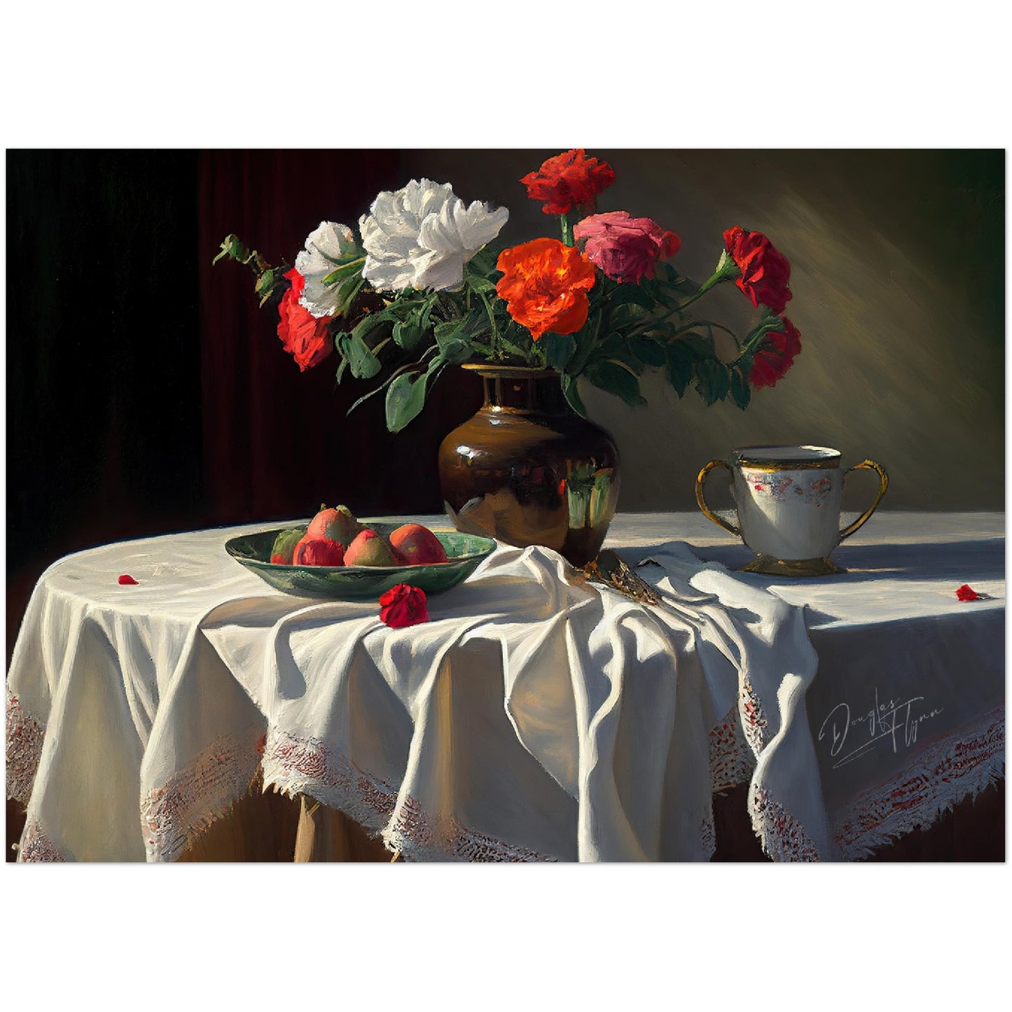 »Dreams at the dining table« retro poster