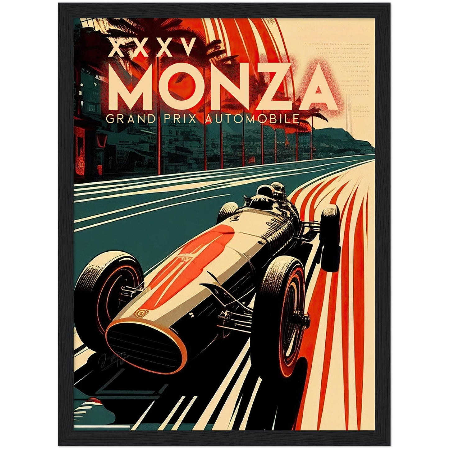 »Famous Four Wheels« retro poster