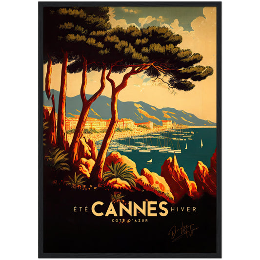 »Cannes, travel poster no 1« retro poster