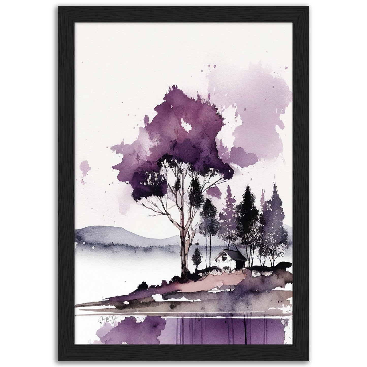 »Purple Serenity« retro poster